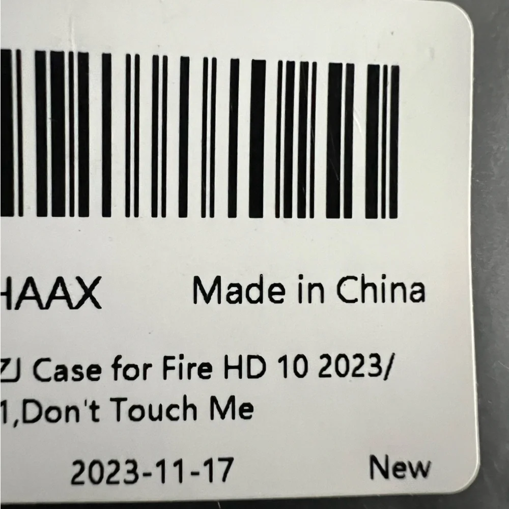Moko Black Tablet Cover for Fire HD 10 2023 generation- “Don't Touch Me” Design